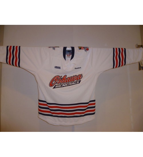 Custom OHL Oshawa Generals 2009-Pres Home Hockey Jersey White